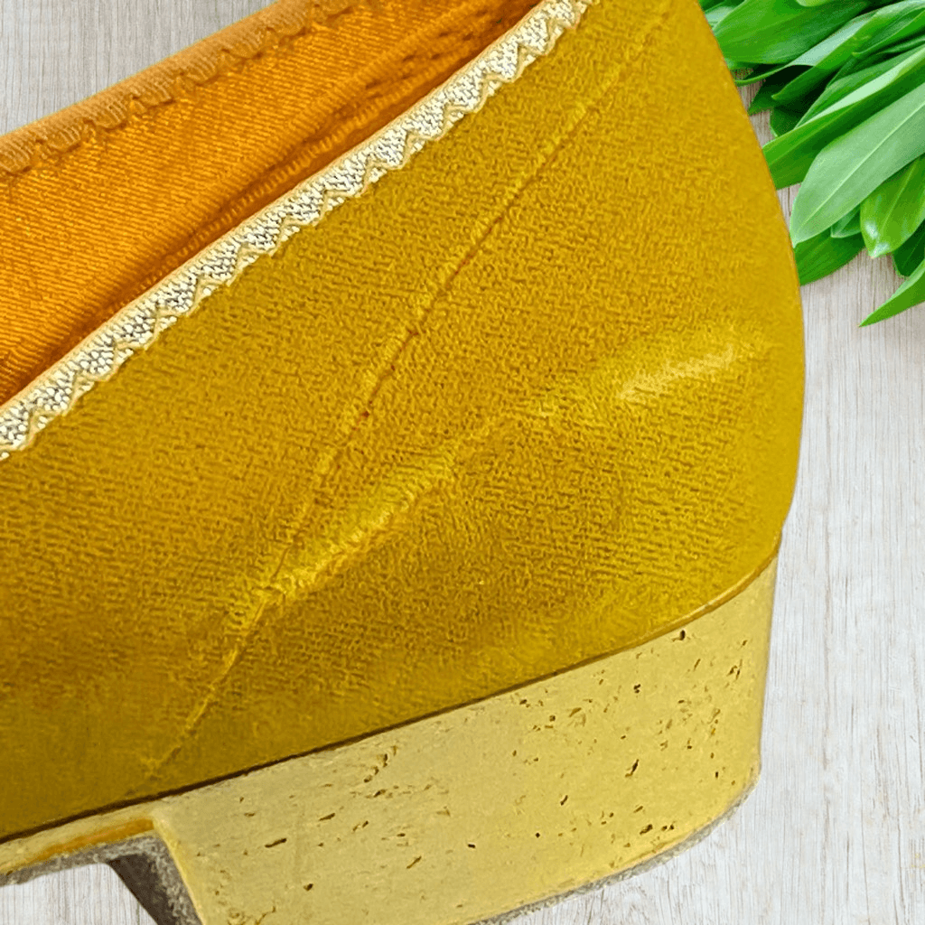 PANTOFOLA D’ORO Pantofole da camera da letto Wellco in pelliccia di velluto dorato taglia 7