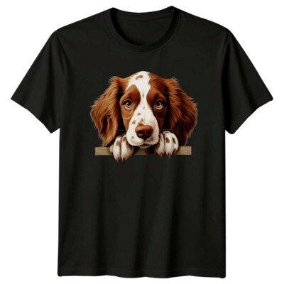 Springer Spaniel Welpe Hund Peekaboo süß Haustier Tier Rasse T-Shirt