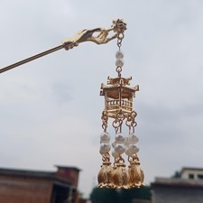 2Pc China Retro Hanfu Accessories Hairpin Handmade Copper Hair Jewelry Headdress