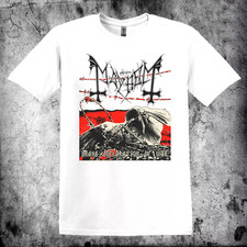Mayhem Metal Rock Band Heavy Cotton White All Size T Shirt For Men CM125