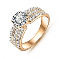 Anazoz Jewelry Style Women Bride Rings Real Platinum/18k Gold Plated Aaa Swis... Anazoz Jewelry Style Women Bride Rings Real Platinum/18k Gold Plated Aaa Swis...