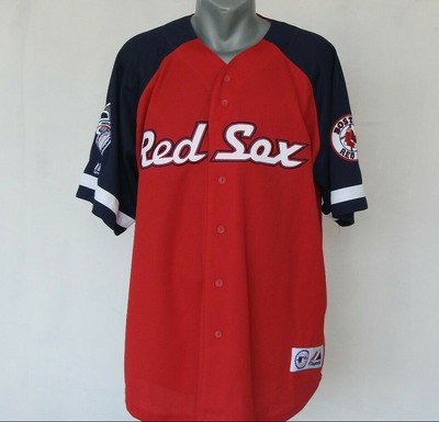 red sox button up jersey