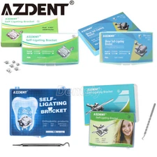 AZDENT Ortodoncia Dental Autoligado Brackets Roth MBT 022 Ganchos 345