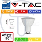 V-TAC PRO VT-277 165 LED Spot Samsung Chip GU10 7W 38° warm light