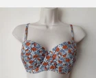 Next Women`s Swimwear Floral Print , Padded Bikini Top Straps Size 34A/B