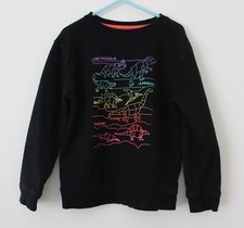 Cat  Jack Boy Dinosaur Sweater Black Multicolor Size XS 4/5 Pre-Owned