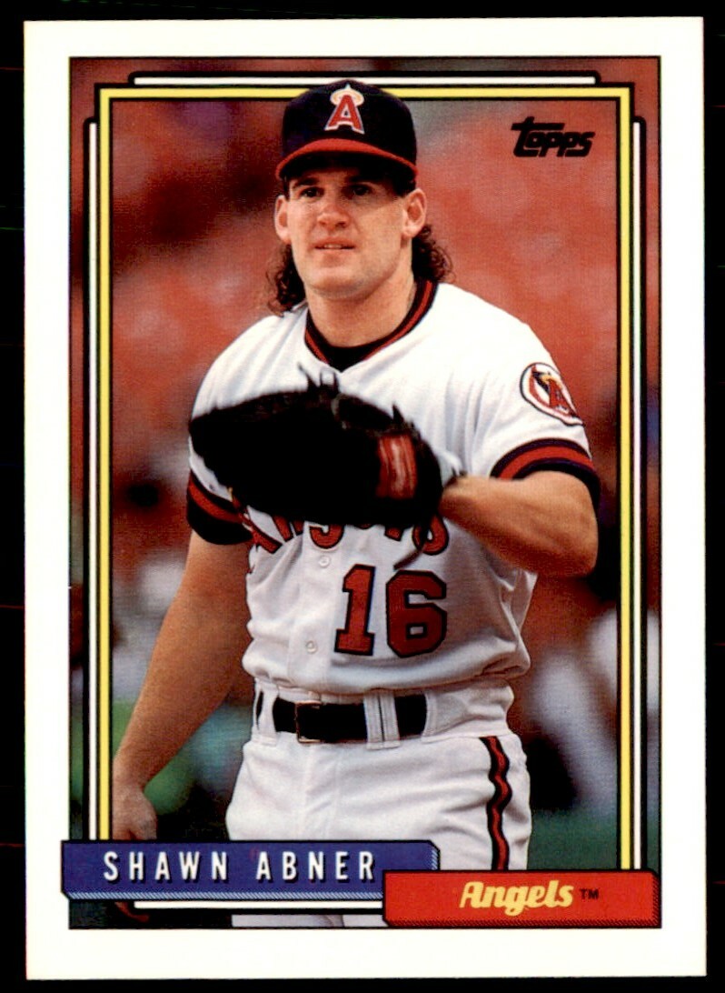 1992 Topps Shawn Abner California Angels #338