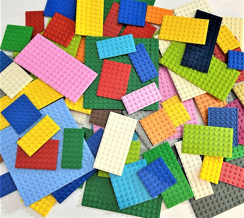 LEGO 25 pcs BASE PLATES 4x4 4x8 6x6 6x12 16x16 Mixed Bulk Lot Baseplates - L911 - Image 3 of 4