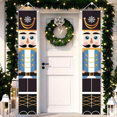 Weihnachtsbanner Weihnachtsveranstaltungen ausfransenfest traditionelle Weihnachtselemente