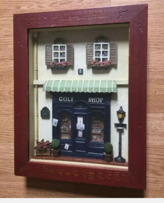 Golf Shop 3D Store Front Wall Art Shadow Box 