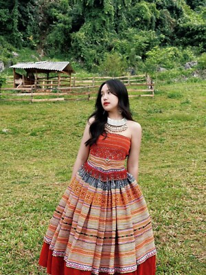 green emerald velvet dress Hmong Traditional – ZamHmong LLC main image 1