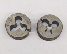 2 BTS 12-32 NS Round Dies 13/16" OD Screw Adjustable Die Carbon Steel Japan