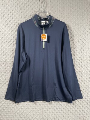 Puma x Liberty 1/4 Zip Floral Collar Mens XXL Golf 621640 02 UPF 50+