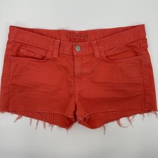 J Brand Tangerine Cut Off Raw Hem Shorts Size 28