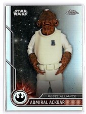 2023 Topps Chrome Star Wars Admiral Ackbar 47 Refractor Rebel Alliance