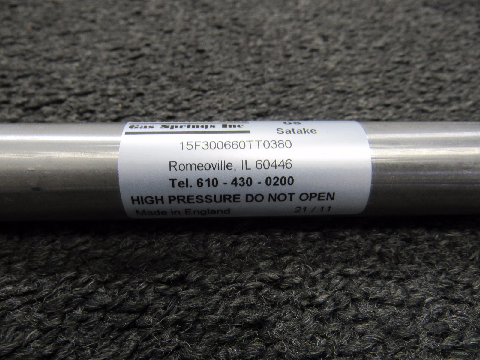 INDUSTRIAL GAS SPRINGS INC. EURO GS SATAKE 15F300660TT0380 eBay