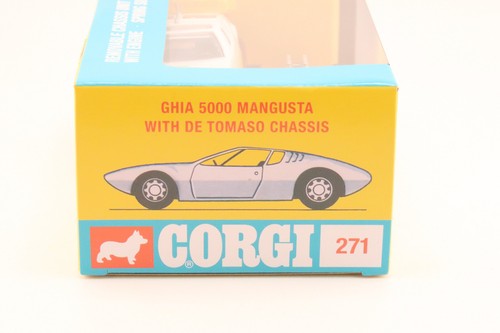 CORGI TOYS 271 * GHIA 5000 MANGUSTA SU TELAIO DE TOMASO * 1:43 * IMBALLO ORIGINALE - Foto 3 di 5