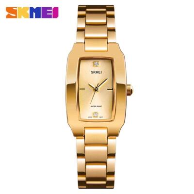 Damen Luxus Armbanduhr Silber Edelstahl Elegant Quarz Damen Mädchen Uhr