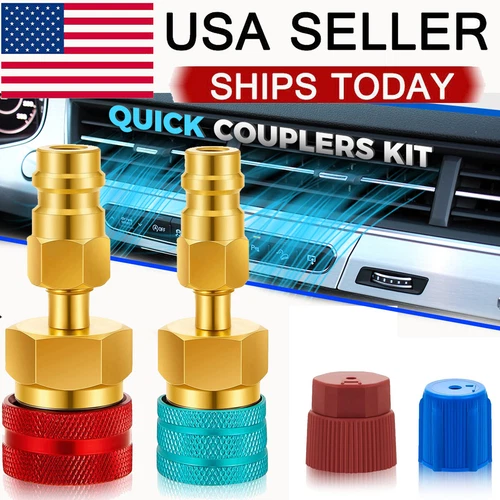 R1234YF to R134A Quick Coupler Adapter Fits Car A/C High Low Side Conversion Kit - Picture 1 of 30