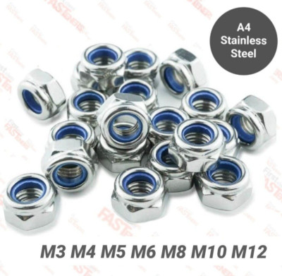 Metric Stainless Steel Nyloc Nuts – M2 To M30, Grade 5, Hex Drive, Nylon Insert Lock-292814