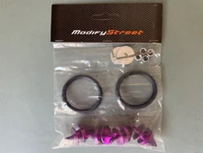 JDM Spike Quick Release Fasteners PURPLE Car Bumpers Trunk Fender Hatch Lids Kit