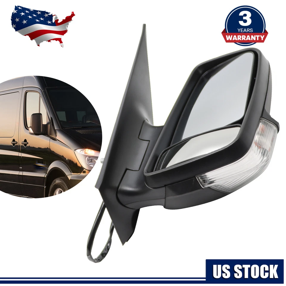 Espejo retrovisor lateral derecho para Mercedes Freightliner Dodge Sprinter 2500 3500 2006-17 EE. UU. Foto 2 de 4