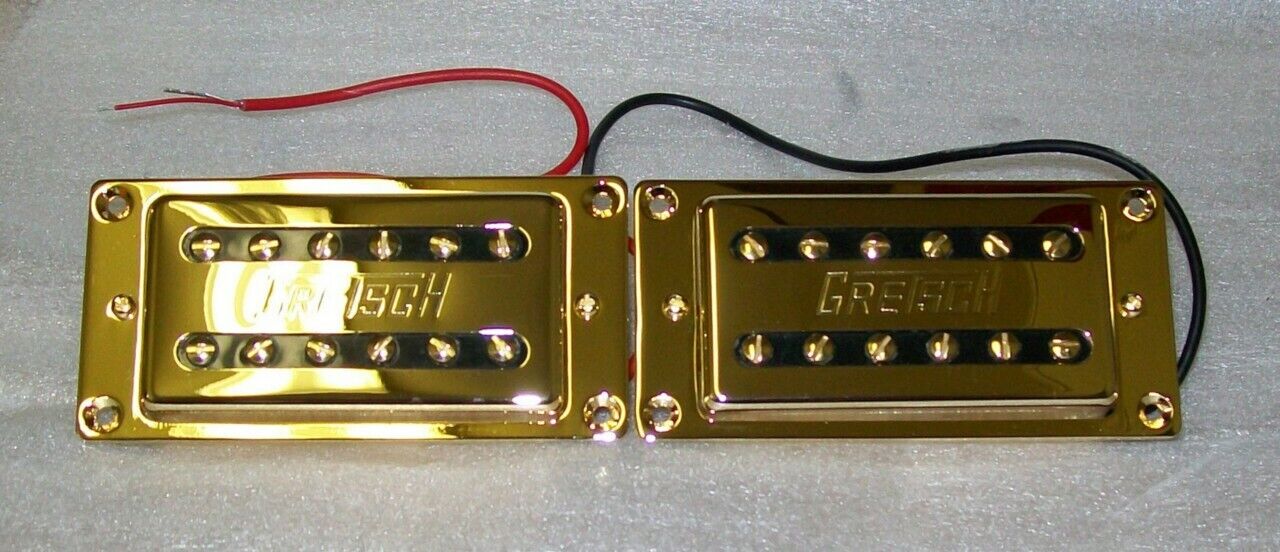 Gretsch® Gold Bridge & Neck Humbucker Set~Rings & Mount Scews Included~Brand New