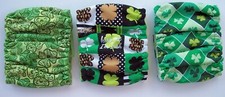 3 pk SMALL Male Dog Diaper Washable Irish Shamrock Belly Band Elastic 10 12 inch