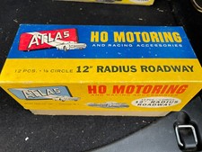 Atlas HO 12" Radius 1/8 Circle Roadway Slotcar Curve Tracks 1232 W/Box 12 Pcs