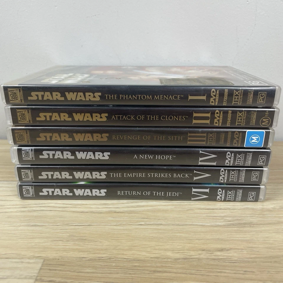 Star Wars 1-6 DVD Episodes 1-6 1 2 3 4 5 6 Original Theatrical Versions R4 M/PG - Bild 3 von 4