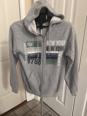 zip-up hooded sweatshirt New York Style Sz L