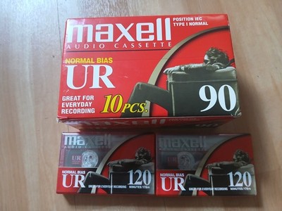Sealed/New 10x Maxwell UR90 Cassette box + 2x UR120 lot