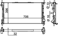 Mahle KüHler, MotorküHlung CR 1196 000P FüR Ford