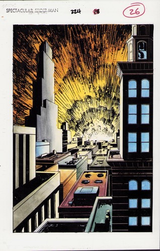 SPECTACULAR SPIDER-MAN #224 PG. 26 - COLOR GUIDE - ART BY JOHN KALISZ