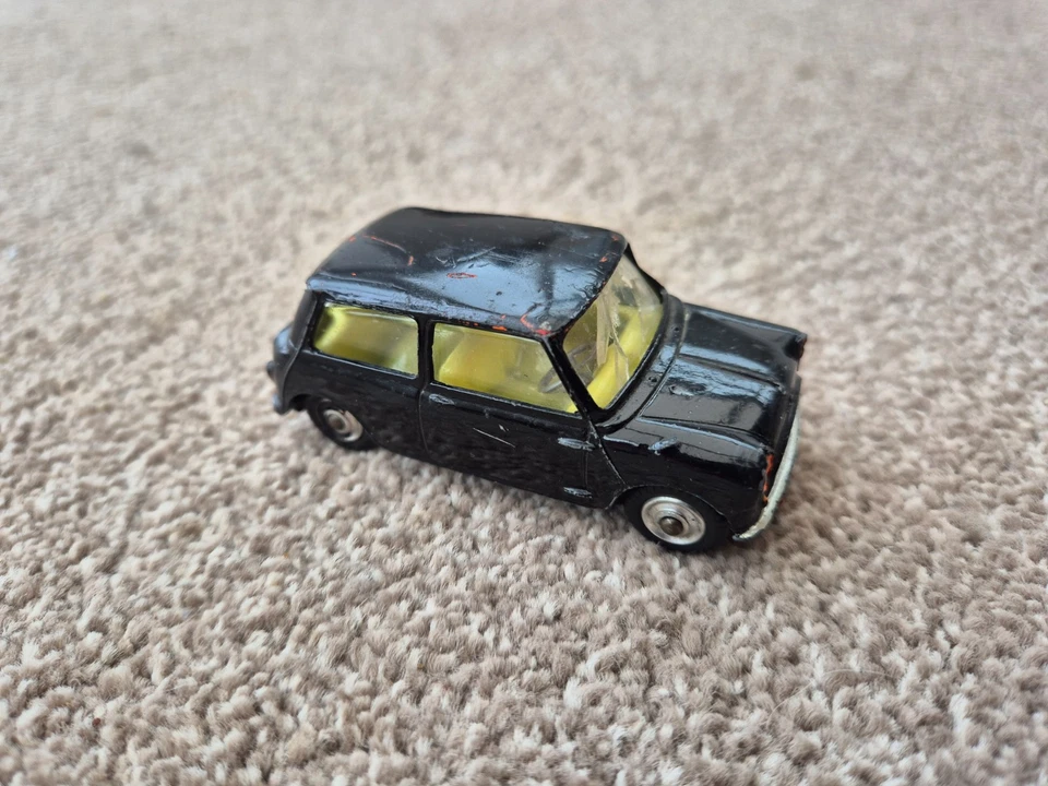 Vintage 1960S Corgi Giocattoli 249 Morris Mini Cooper Diecast Auto Riverniciato - Immagine 2 di 4