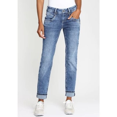 Gang Damen Slim fit Jeans 94JOJO Denim Elasthan 5-Pocket Blau Gr. 32
