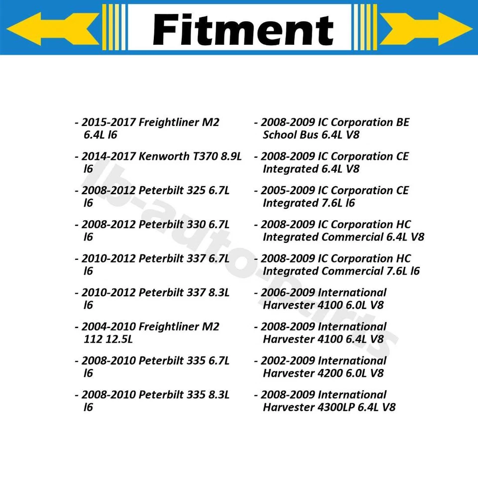 Juego de pastillas de freno de disco delanteras traseras 2 piezas para Freightliner M2 106 2018 9,0 L Foto 4 de 4