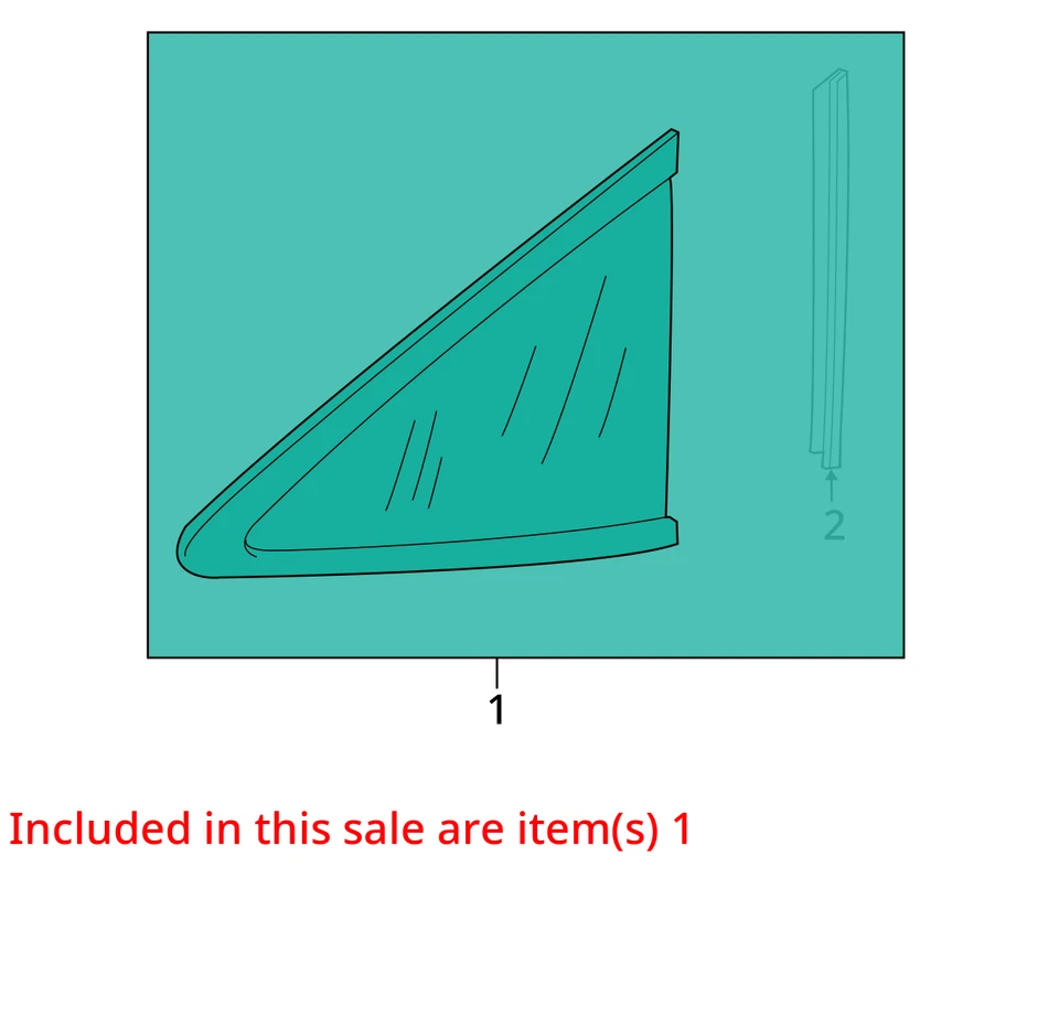 10 11 12 13 14 15 HONDA CROSSTOUR Quarter Glass/window Right - Image 2 of 3