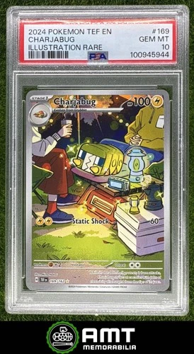 Charjabug PSA 10 2024 Pokemon Temporal Forces Illustration Rare #169/162 5944