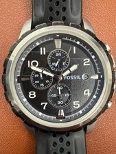 Fossil Machine FS-4613 Men's Chronograph Watch New Crystal New Battery 45mm