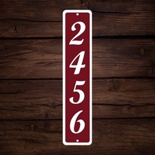 Personalized Home Address Sign Aluminum 4" x 18" Custom House Number Plaque