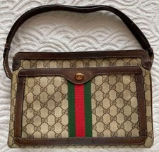 Borsa a tracolla Gucci Sherry Line GG logo marrone rarissima vintage usata
