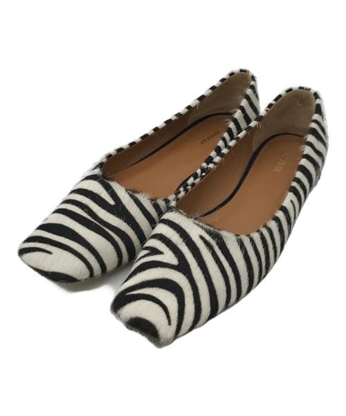 Zebra Print White Square Toe Pumps by Pippichic