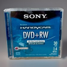 SONY 2 PACK DVD RW 30 Min. 1.4GB NEW FOR HANDYCAM AND SIMILAR VIDEO CAMERAS DISC