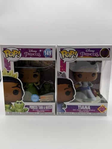 Funko Pop! Glitter Exclusive Tiana & Naveen Box Lunch Disney Princess #149 #1014