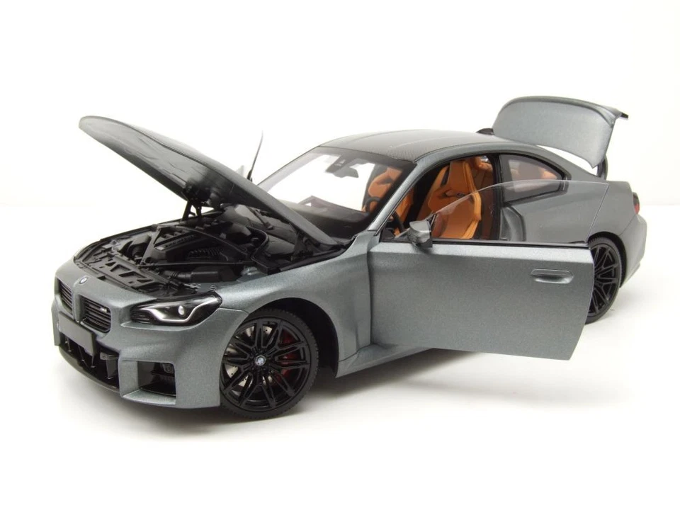 BMW M2 2022 Mat Gris Modèle Auto 1:18 Minichamps - Photo 4/4