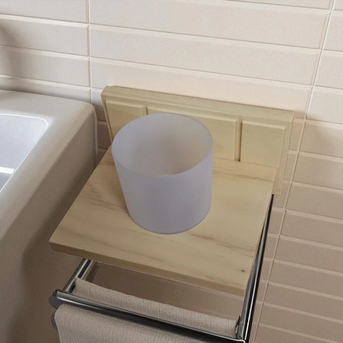 Luxury Bathroom Tumbler Holder Wall Mounted Cup Organizer Toothbrush Rack - Picture 2 of 5