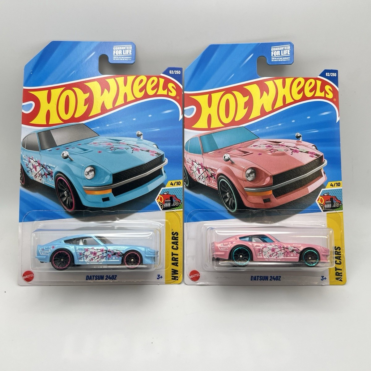 レ*ォ様 ミニカーセット DATSUN SKYLINE CEDRIC など 2025 Hot Wheels Datsun 240z Pink & Blue Cherry Blossom JDM Lot Of