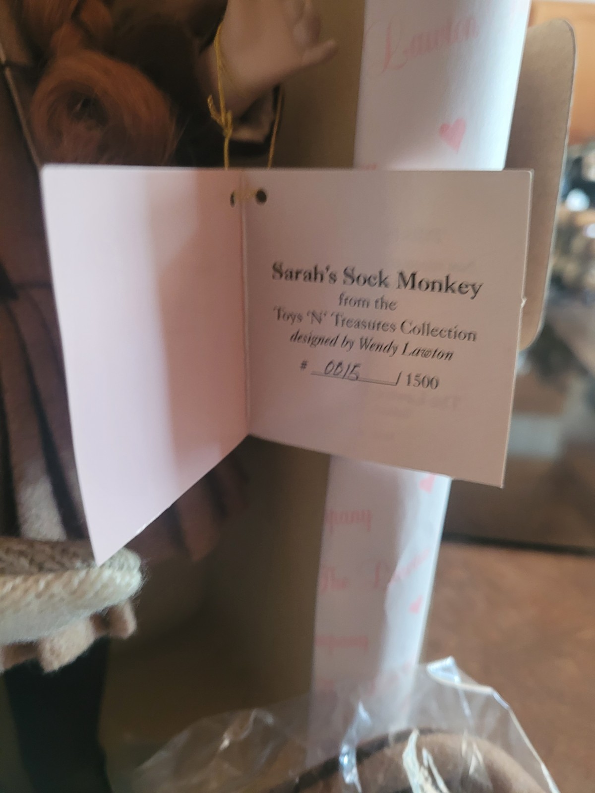 Wendy Lawtons' Sarah With Sock Bunny 