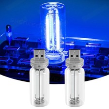 Touch Control Car USB LED Blue/Red/Warm White Light Atmosphere Night Light 2Pcs